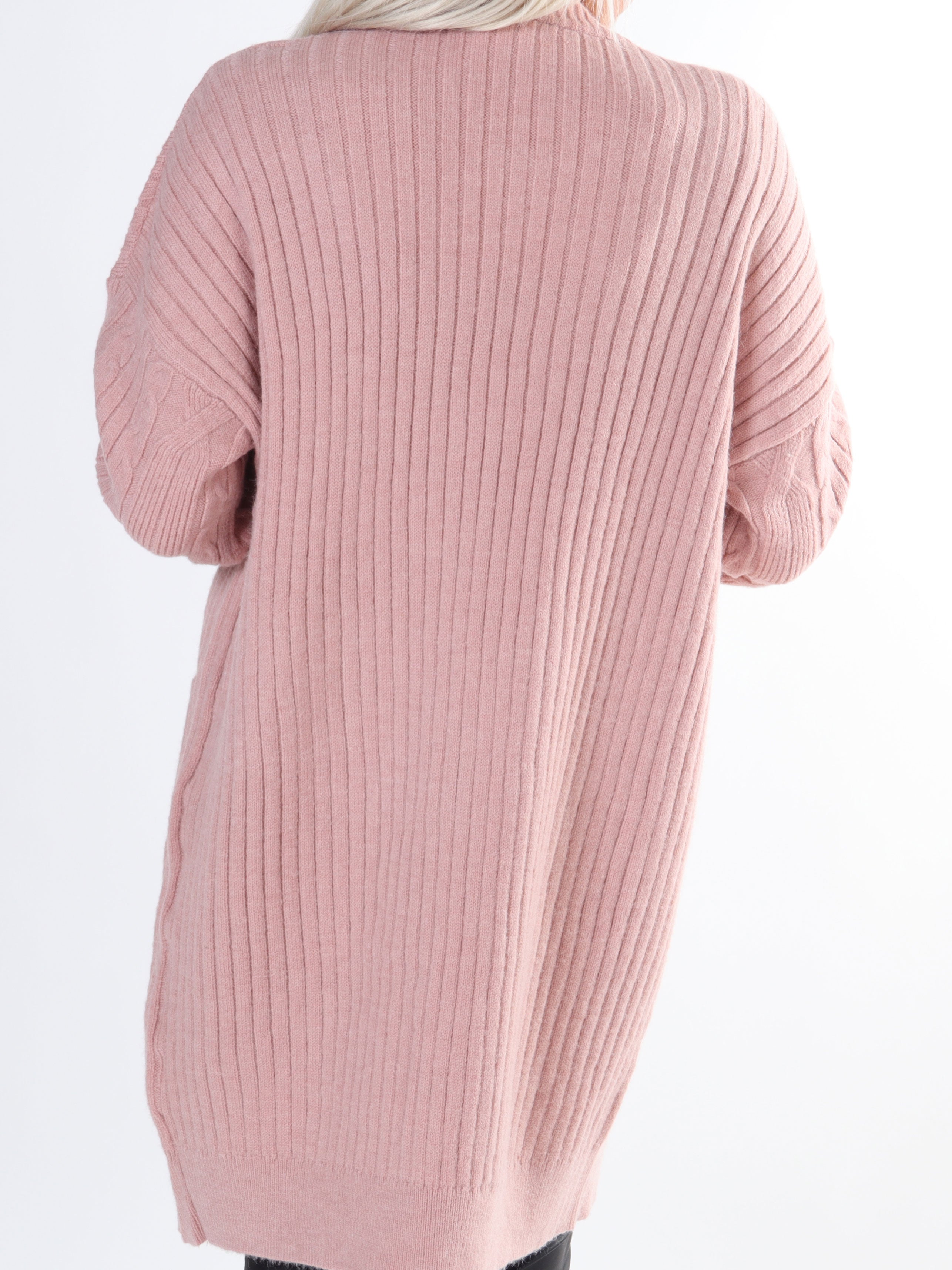 Valeria - Dejlig tyk plus size strikcardigan med lommer